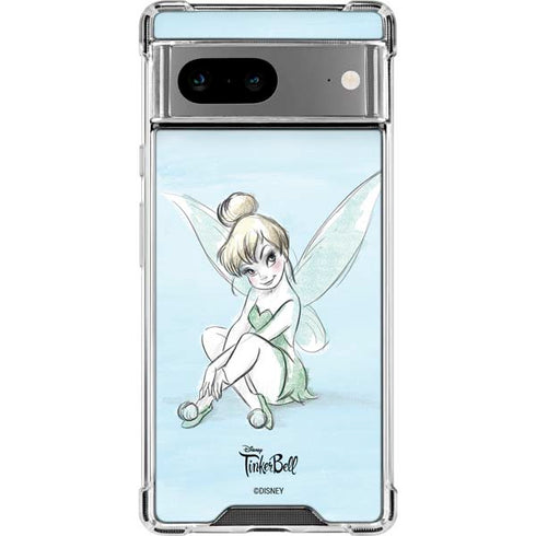 Disney Tinker Bell Sketch Art Google Pixel 7a Clear Case
